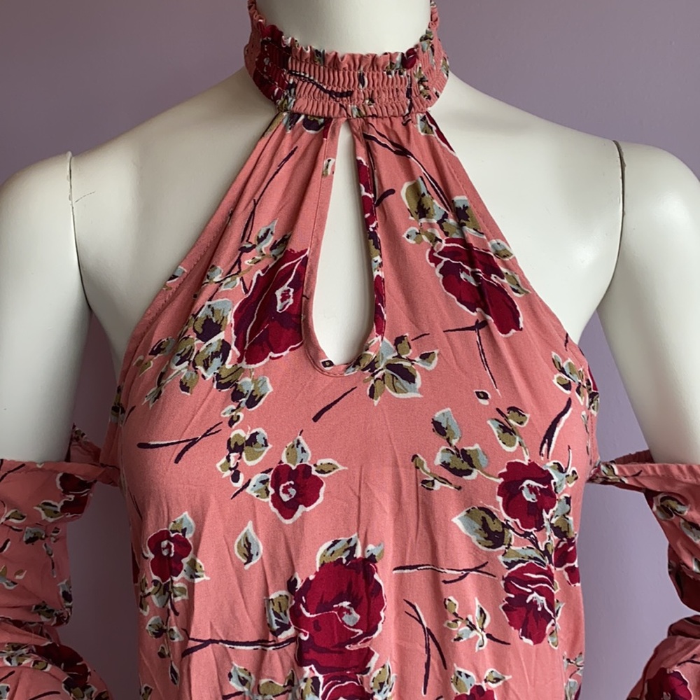 Indigo Rein Pink Floral Blouse